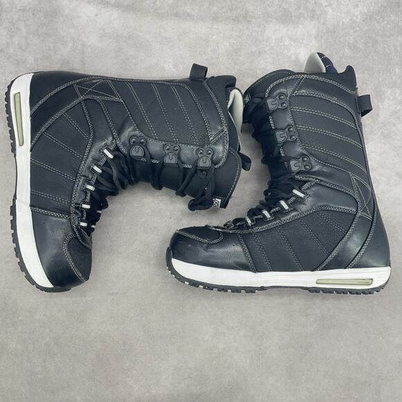 Burton AWOL Men's Size 10 Snowboard Boots Black White Medium Flex - Picture 5 of 10